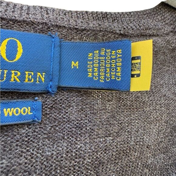 Polo Ralph Lauren Men's Washable Merino Wool Sweater in Grey Size Medium - Picture 3 of 6